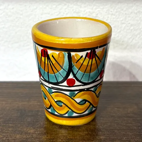 Bicchierino, bomboniera in ceramica di Caltagirone