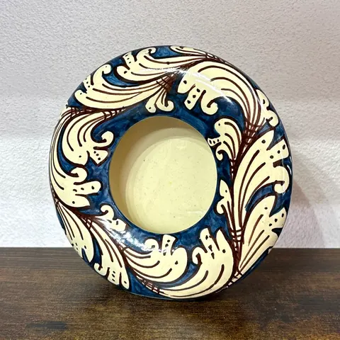 Portafoto tondo, bomboniera in ceramica di Caltagirone