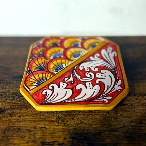 Trivet, ceramic bomboniera from Caltagirone