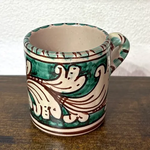 Espresso cup, ceramic bomboniera from Caltagirone